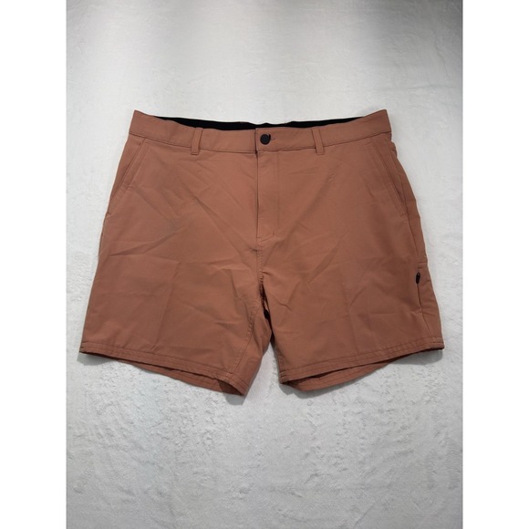 Hurley Other - Hurley Shorts Mens 38 Brown 8 Inch Inseam Chino Flat Front Stretch Casual Golf